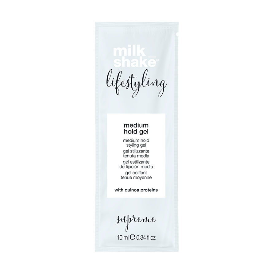 

Гель для укладання волосся milk_shake Medium Hold Gel середньої фіксації, з протеїнами кіноа, 10 мл