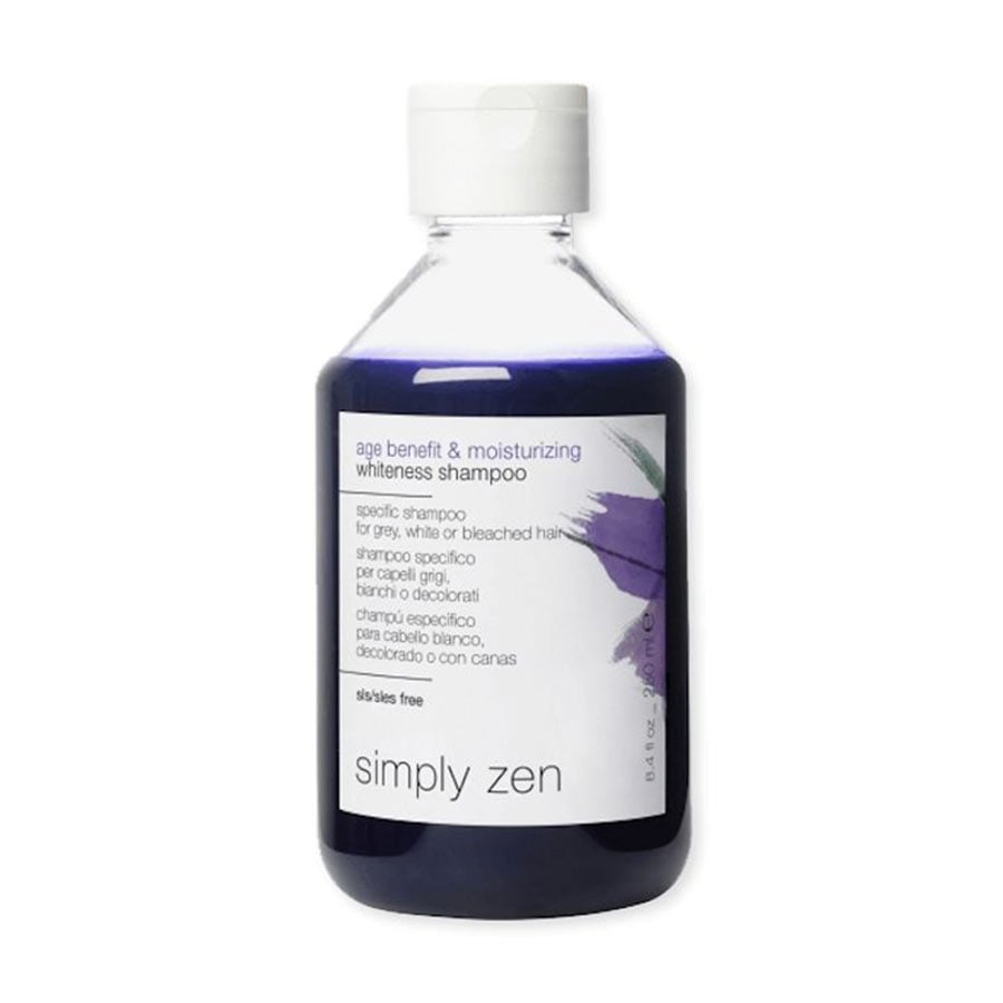 

Антижовтий шампунь Simply Zen Age Benefit & Moisturizing Whiteness Shampoo для світлого та сивого волосся, 250 мл