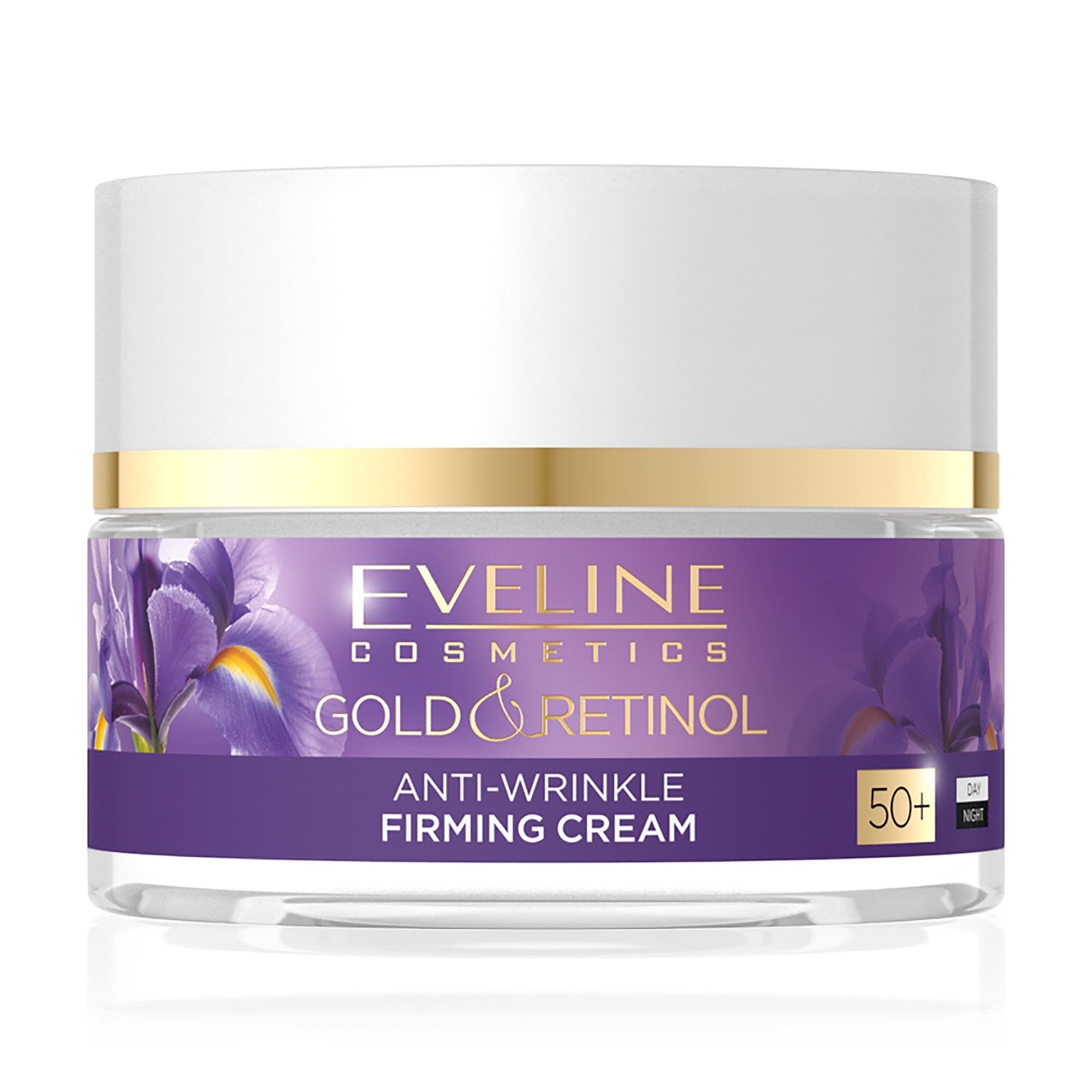 Відновлювальний зміцнювальний крем-ліфтинг для обличчя Eveline Cosmetics Gold & Retinol 50+, 50 мл