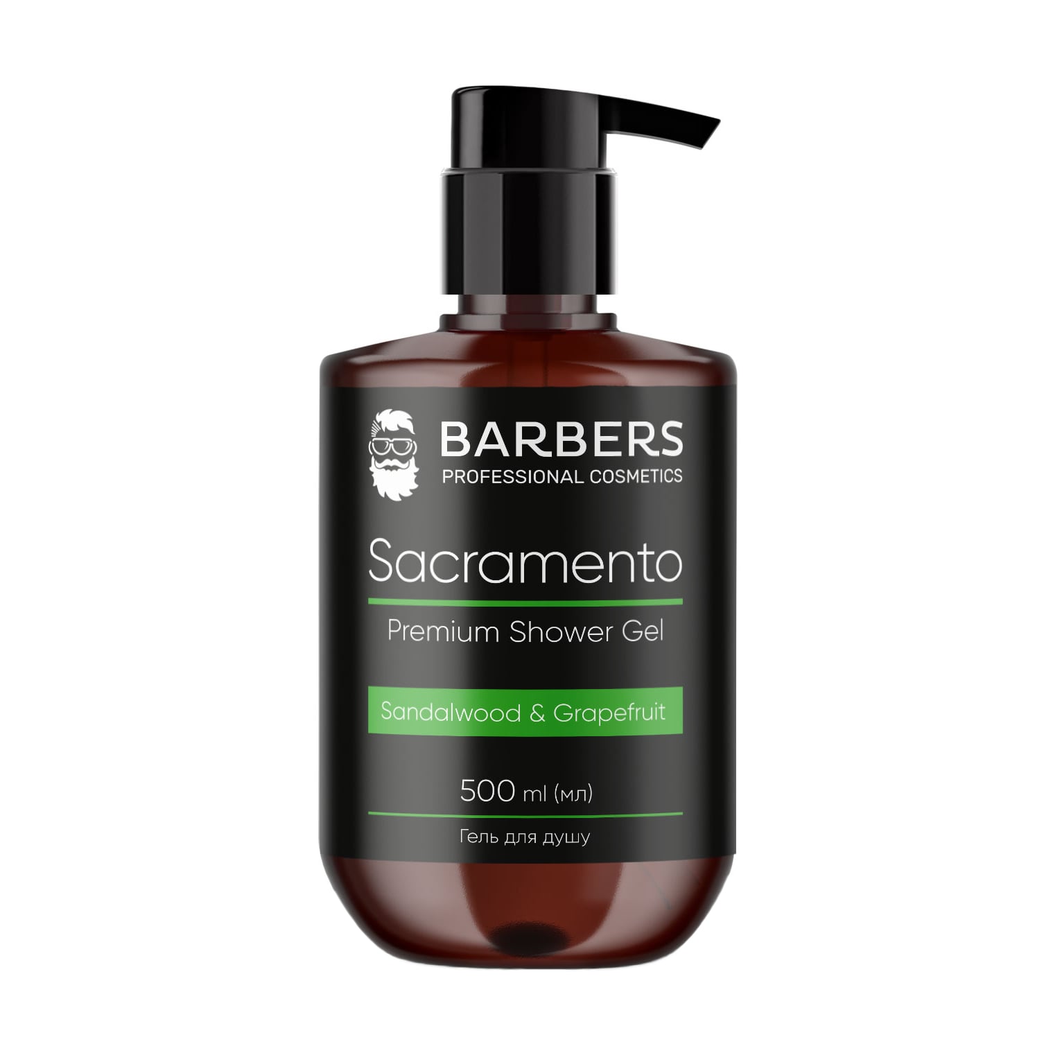 

Уцінка! Чоловічий гель для душу Barbers Sacramento Premium Shower Gel з сандалом та грейпфрутом, 500 мл