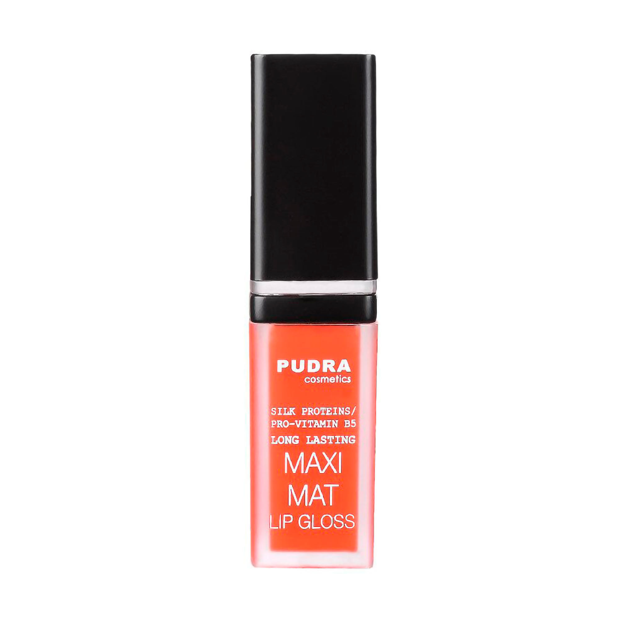 Уцінка! Матовий блиск для губ Pudra Cosmetics Maxi Matt Long Lasting Lip Gloss з протеїнами шовку та провітаміном B5, 07, 7 мл