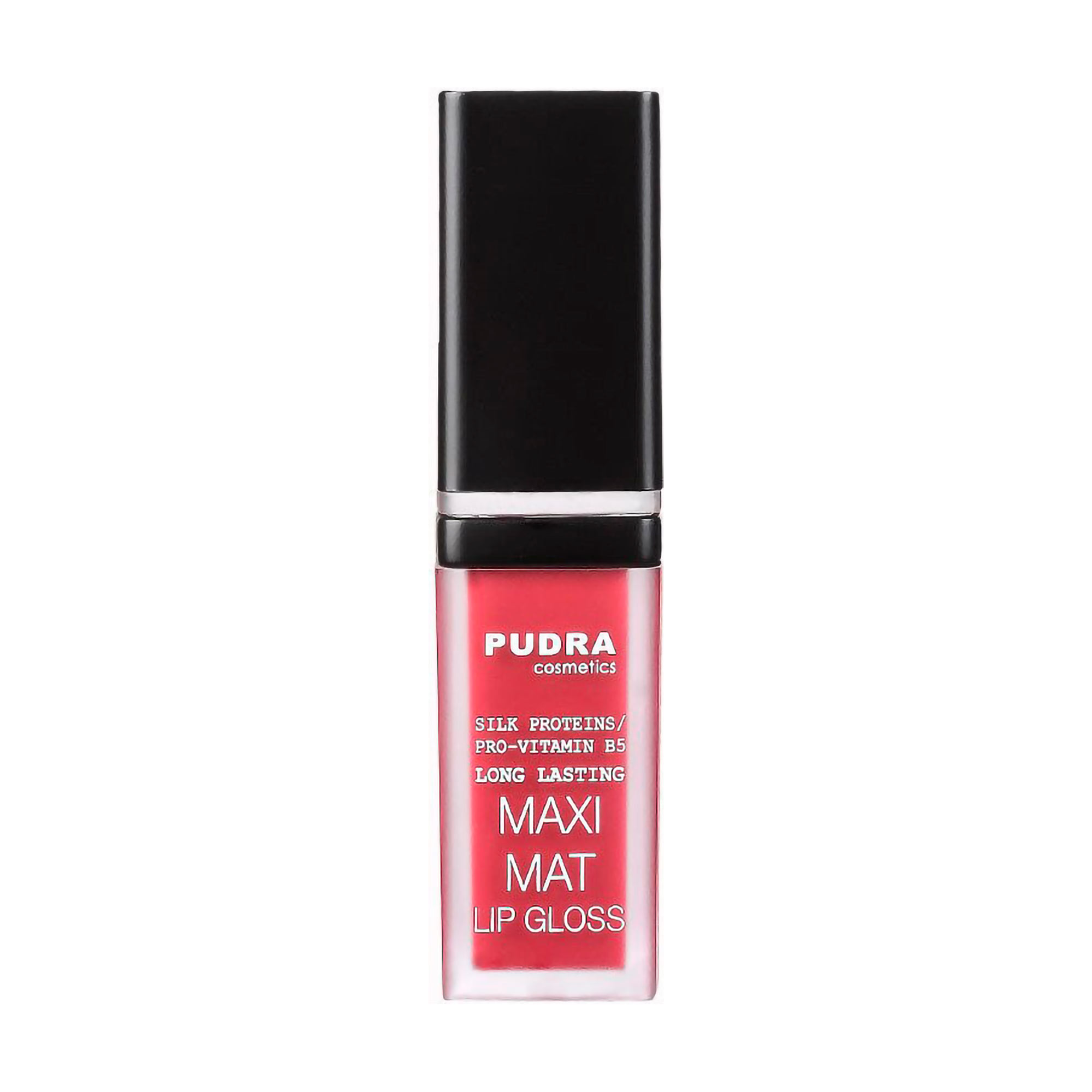 

Матовий блиск для губ Pudra Cosmetics Maxi Matt Long Lasting Lip Gloss з протеїнами шовку та провітаміном B5, 13, 7 мл