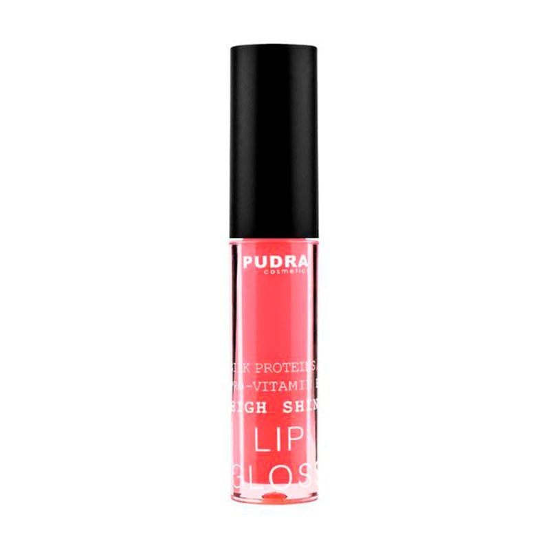 

Блиск для губ Pudra Cosmetics High Shine Lip Gloss з протеїнами шовку та провітаміном B5, 06 Hot Pink, 2.5 г