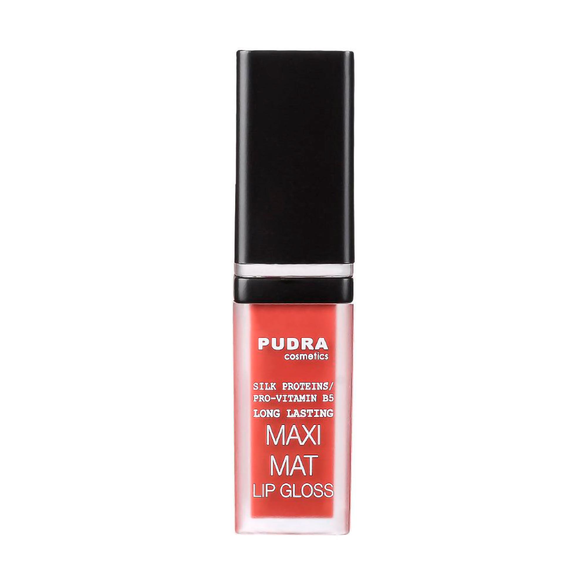 Уцінка! Матовий блиск для губ Pudra Cosmetics Maxi Matt Long Lasting Lip Gloss з протеїнами шовку та провітаміном B5, 04, 7 мл
