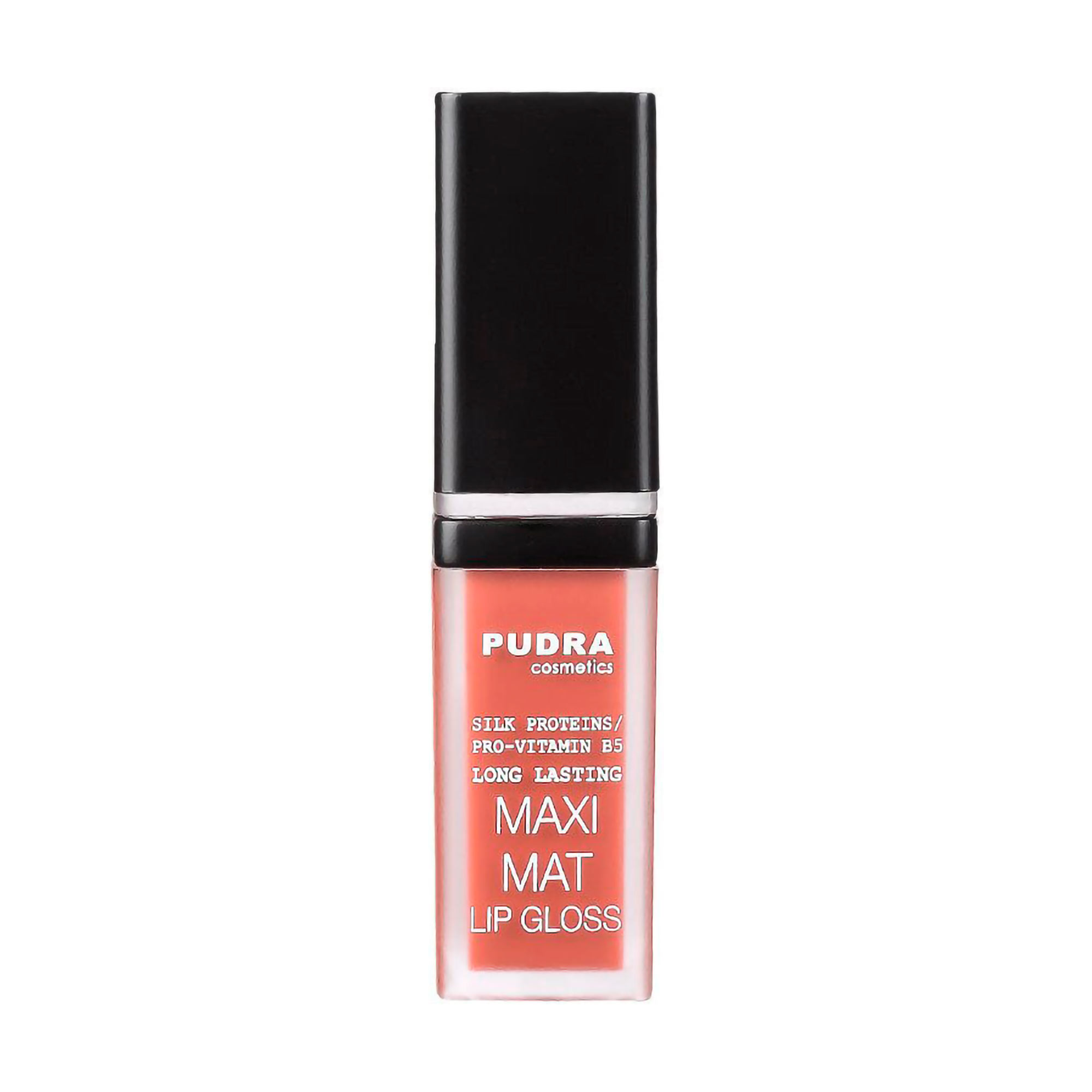 

Уцінка! Матовий блиск для губ Pudra Cosmetics Maxi Matt Long Lasting Lip Gloss з протеїнами шовку та провітаміном B5, 08, 7 мл