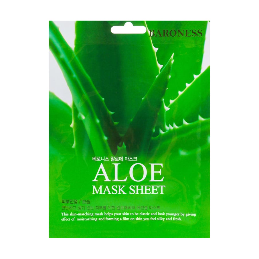 

Уцінка! Тканинна маска для обличчя Baroness Aloe Mask Sheet з екстрактом алое вера, 21 г