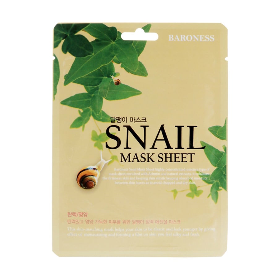 

Уцінка! Тканинна маска для обличчя Baroness Snail Mask Sheet з муцином равлика, 21 г