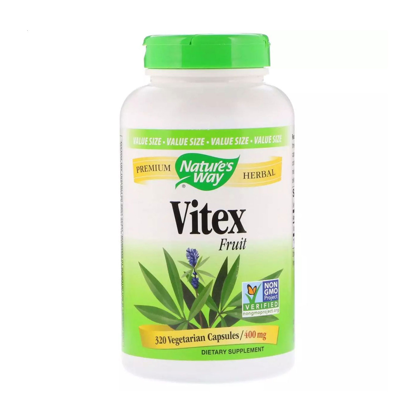 

Вітекс Nature's Way Vitex Fruit 400 мг, 320 вегетаріанських капсул