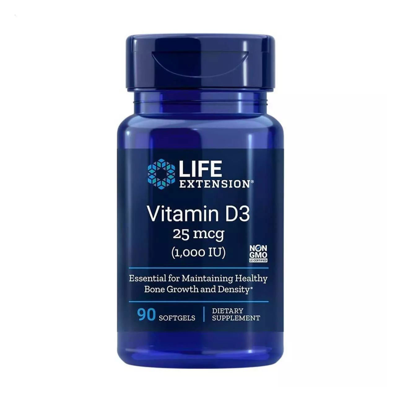 

Вітамін Д3 Life Extension Vitamin D3 1000 МО, 25 мкг, 90 желатинових капсул