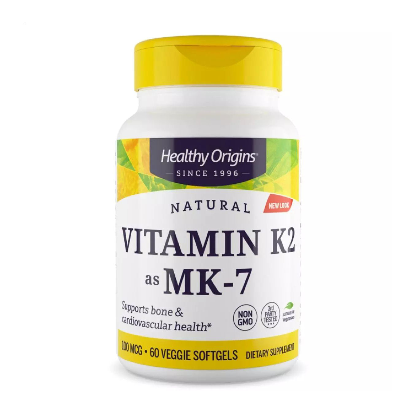 

Вітамін K2 активна форма MK-7 Healthy Origins Most Active Form of Vitamin K2, 100 мкг, 60 капсул