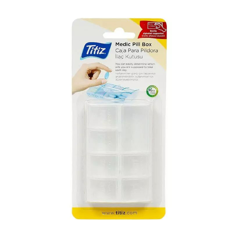 

Органайзер для пігулок Titiz Plastik Medic Pill Box, 7 секцій