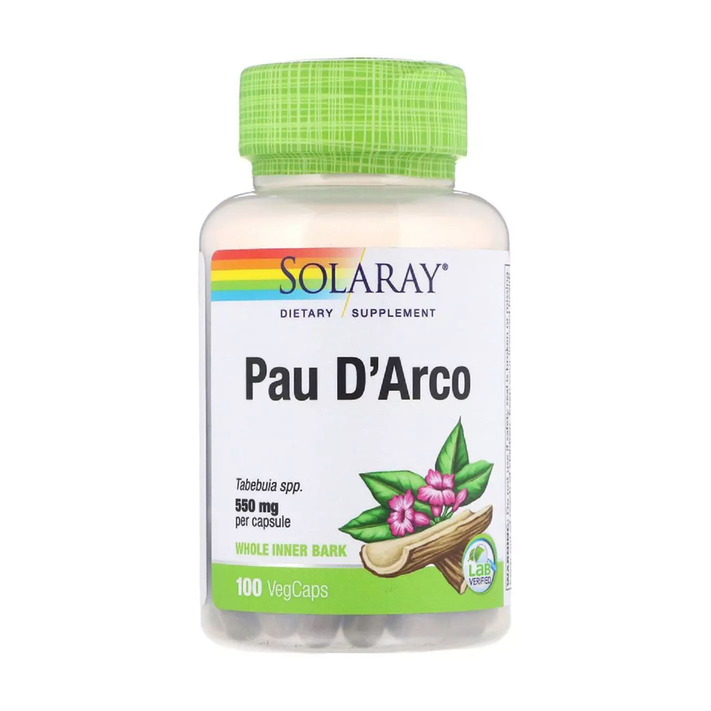 

Мурашине дерево Solaray Pau D'Arco 550 мг, 100 капсул