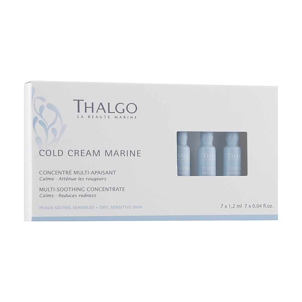 

Заспокійливий концентрат для обличчя Thalgo Cold Cream Marine Multi Soothing Concentrate, для сухої шкіри, 7*1.2 мл