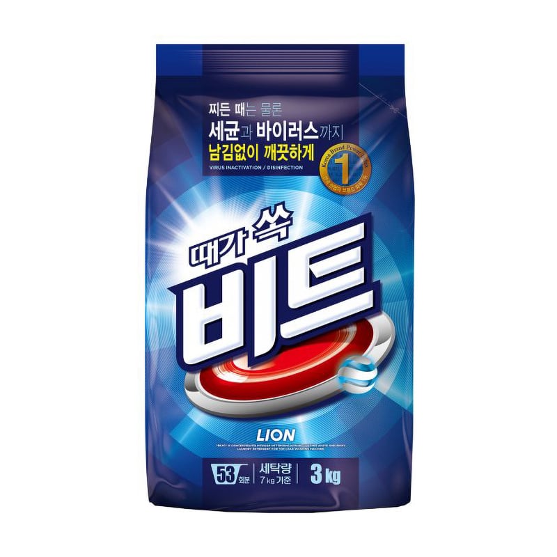 

Пральний порошок Lion Beat 53 циклів прання, 3 кг