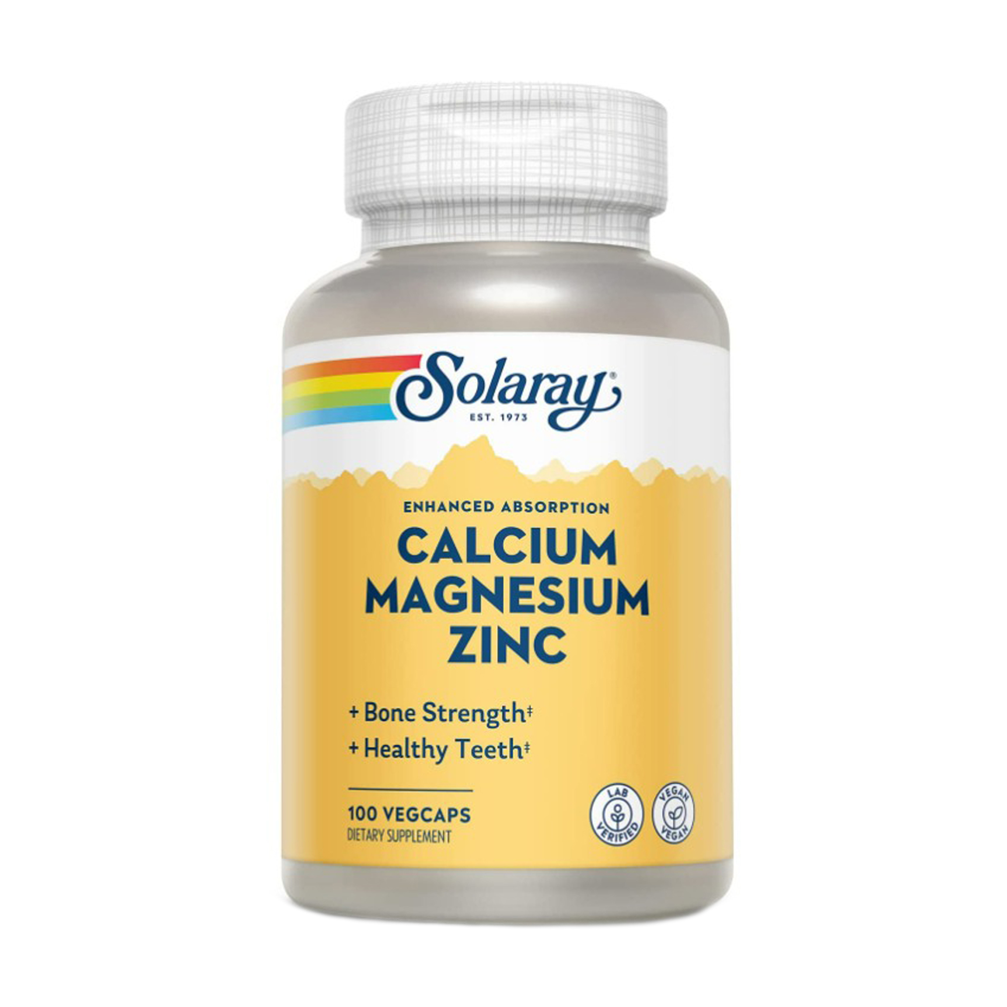

Кальцій, магній та цинк Solaray Calcium Magnesium Zinc, 100 капсул