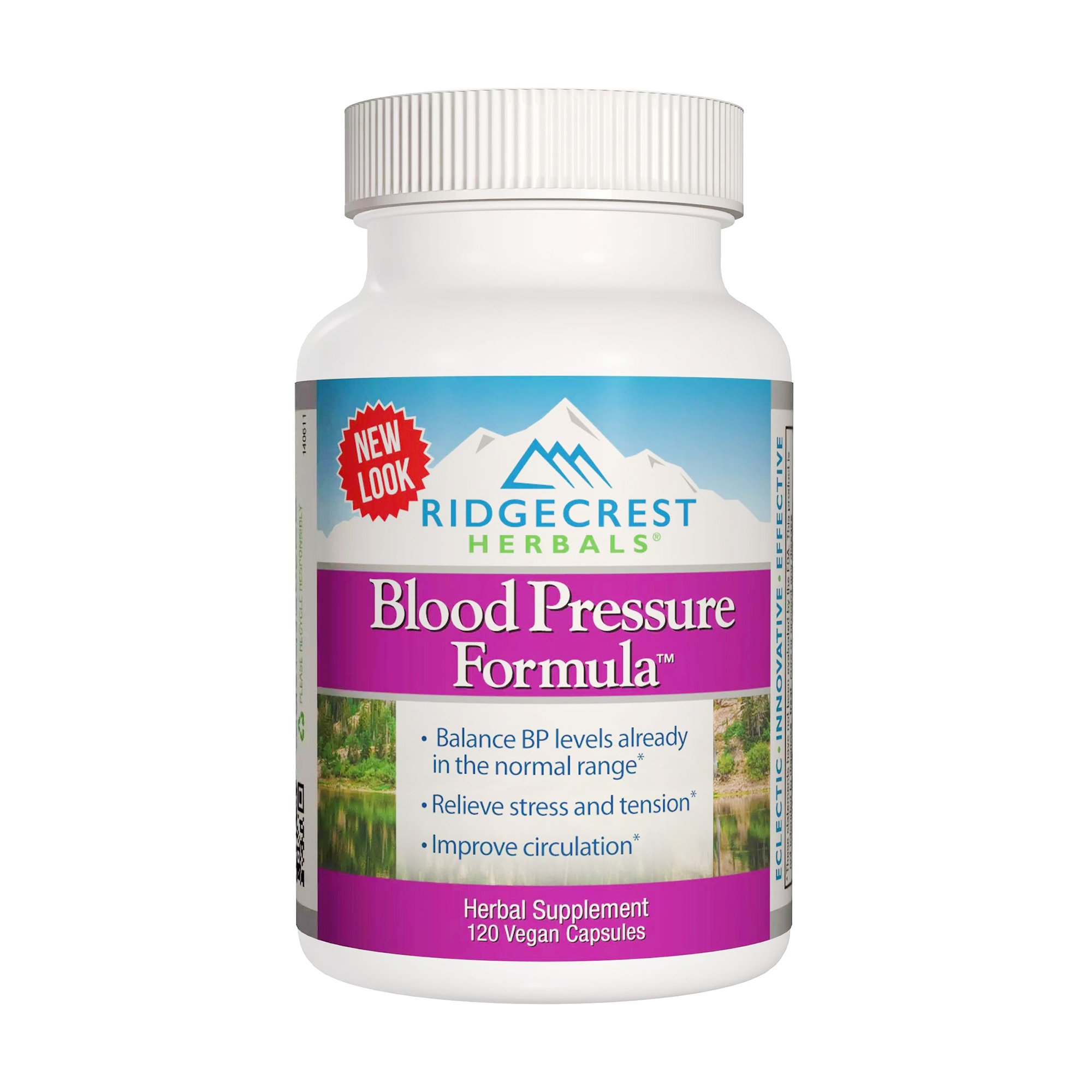 

Комплекс для артеріального тиску Ridgecrest Herbals Blood Pressure Formula, 120 капсул