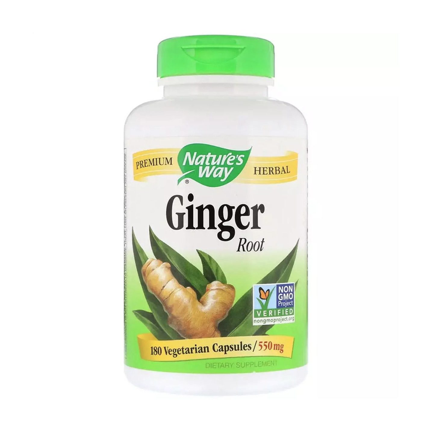 

Корінь імбиру Nature's Way Ginger Root 550 мг, 180 капсул
