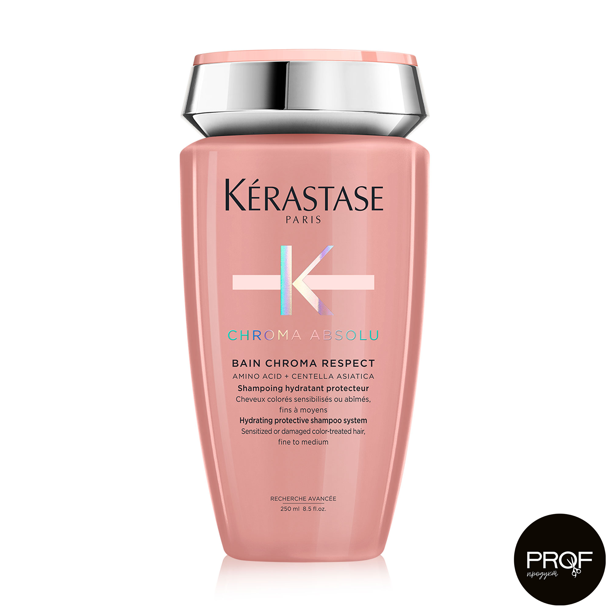 

Шампунь-ванна Kerastase Chroma Absolu Bain Chroma Respect для зволоження та захисту фарбованого чутливого та пошкодженого тонкого волосся, 250 мл