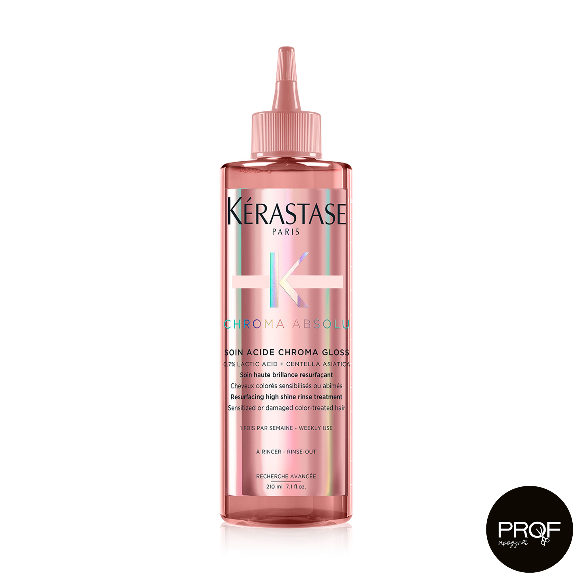 

Уцінка! Флюїд Kerastase Chroma Absolu Soin Acide Chroma Gloss для інтенсивного блиску та гладкості фарбованого чутливого та пошкодженого волосся, 210 мл