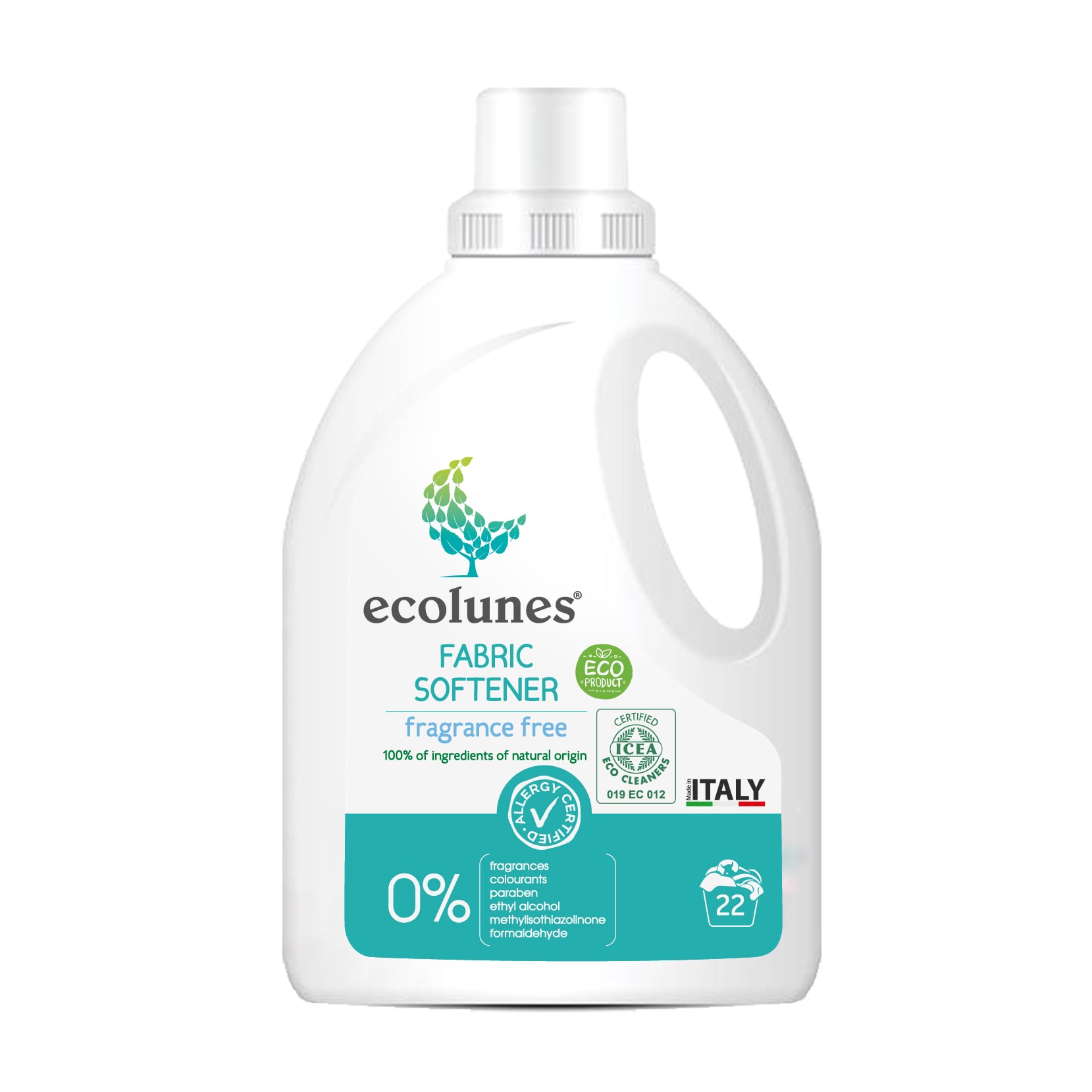 

Органічний пом'якшувач для прання Ecolunes, 22 цикли прання, 1 л