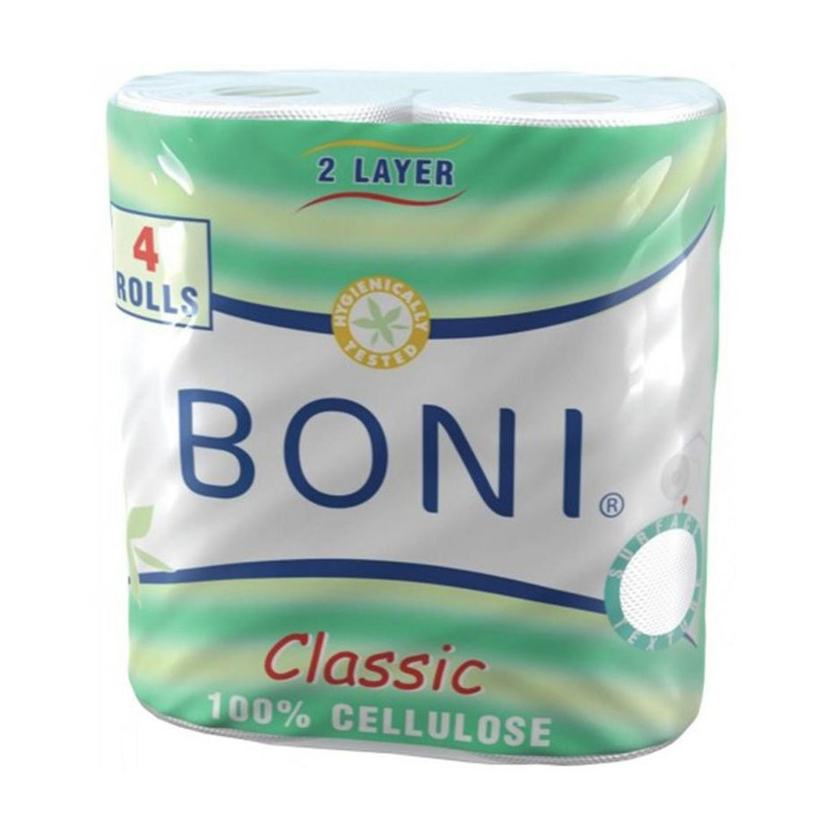 

Туалетний папір Boni Perfex Classic білий, 2-шаровий, 4 рулони