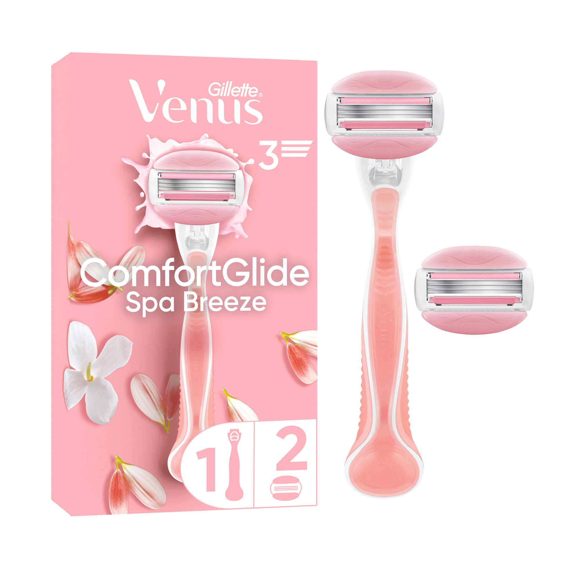 

Уцінка! Станок для гоління жіночий (бритва) Gillette Venus Comfortglide Spa Breeze з 2 змінними картриджами