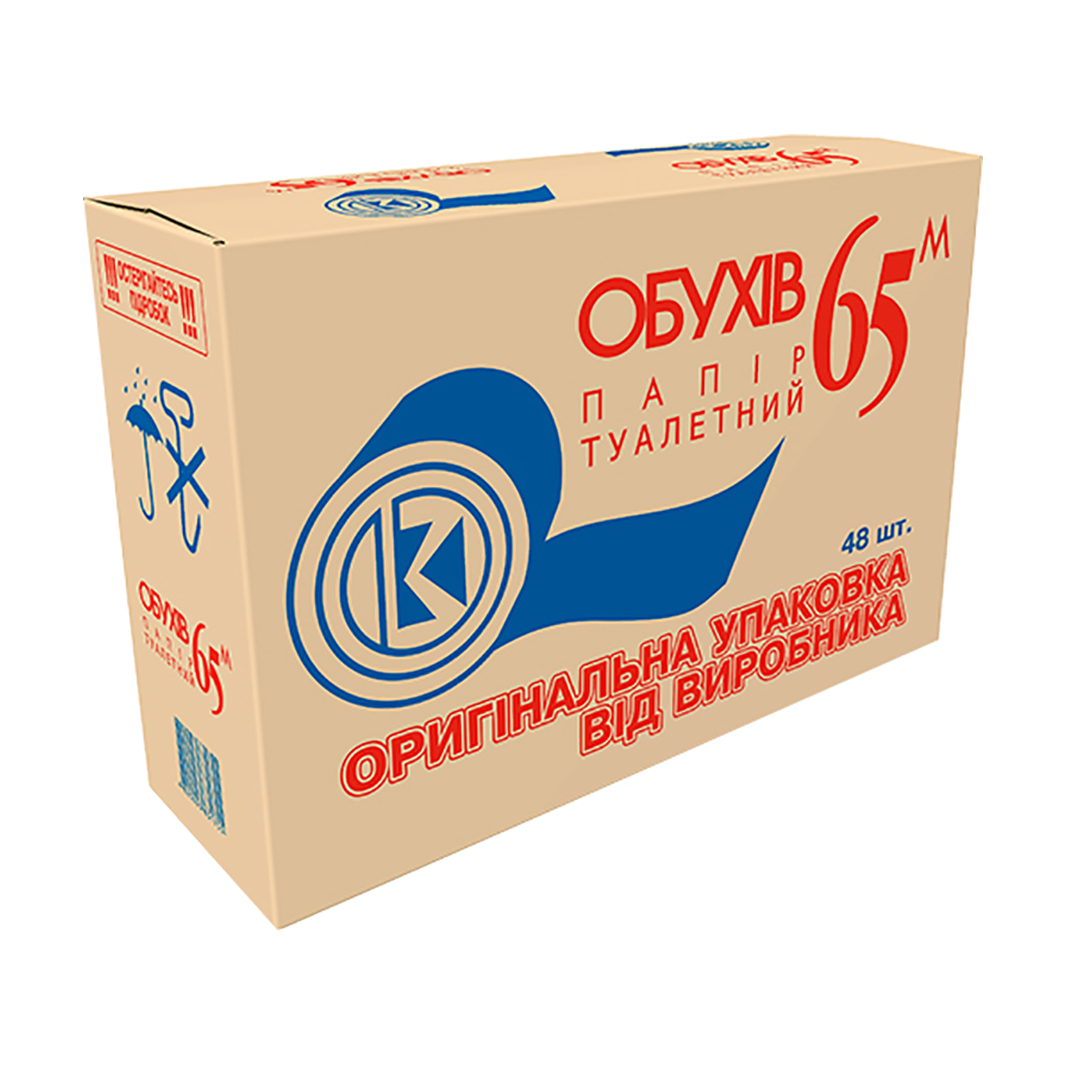 

Уцінка! Туалетний папір Обухів 65 м, 48 рулонів