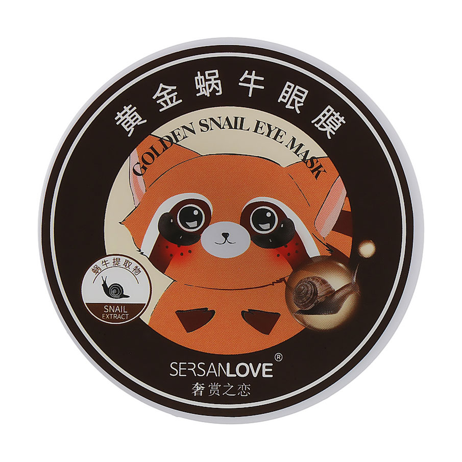 

Гідрогелеві патчі для шкіри навколо очей Sersanlove Golden Snail Eye Mask з муцином равлика, 60 шт