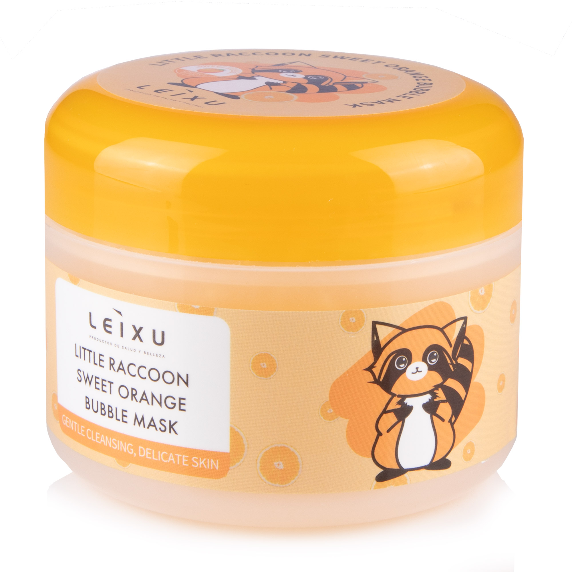 

Очищувальна бульбашкова киснева маска для обличчя Leixu Little Raccoon Sweet Orange Bubble Mask з вітаміном С, 100 г