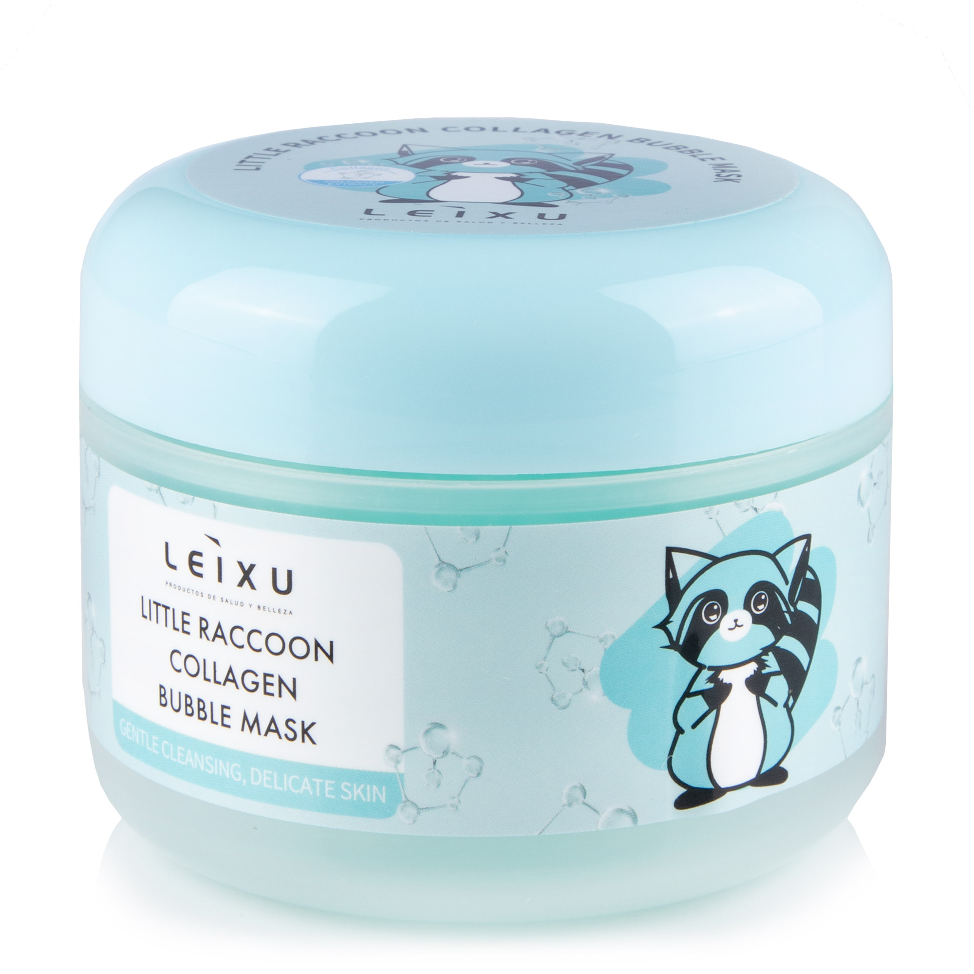 

Очищувальна бульбашкова киснева маска для обличчя Leixu Little Raccoon Collagen Bubble Mask з колагеном, 100 г