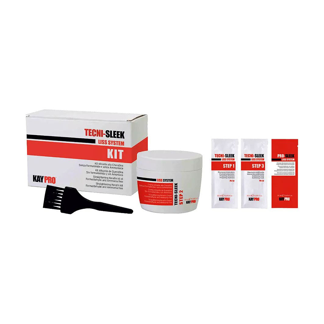 

Уцінка! Набір для кератинового випрямлення волосся KayPro Tecni-Sleek Liss System, 6 одиниць