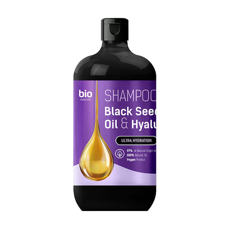 

Уцінка! Шампунь Bio Naturell Black Seed Oil & Hyaluronic Acid Shampoo для всіх типів волосся, 946 мл