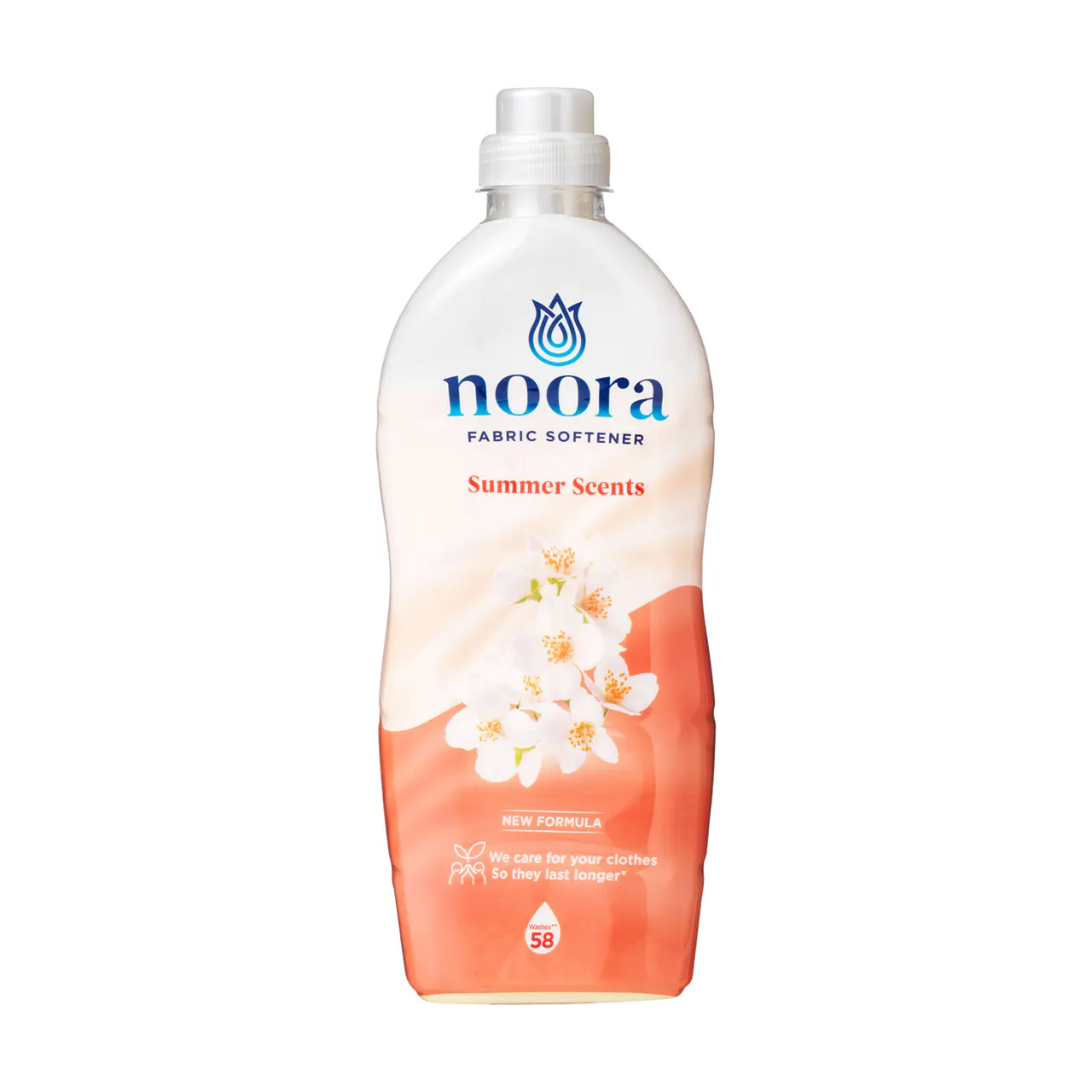 

Кондиціонер для білизни Noora Summer Scents, 58 циклів прання, 928 мл