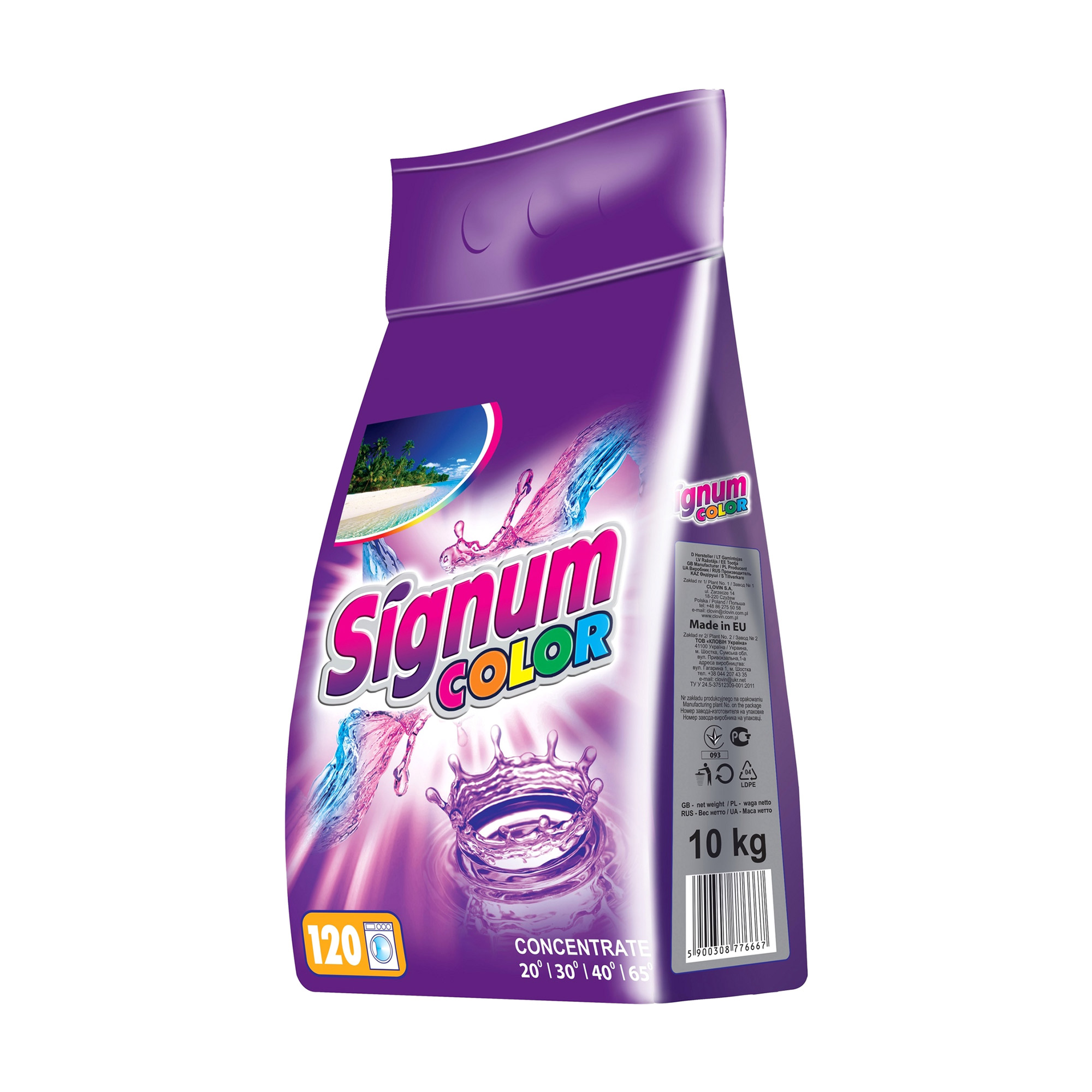 

Уцінка! Пральний порошок Signum Color для кольорових речей, 120 циклів прання, 10 кг