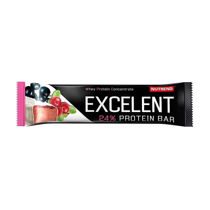 

Протеїновий батончик Nutrend Excelent 24% Protein Bar Чорна смородина та журавлина, 85 г