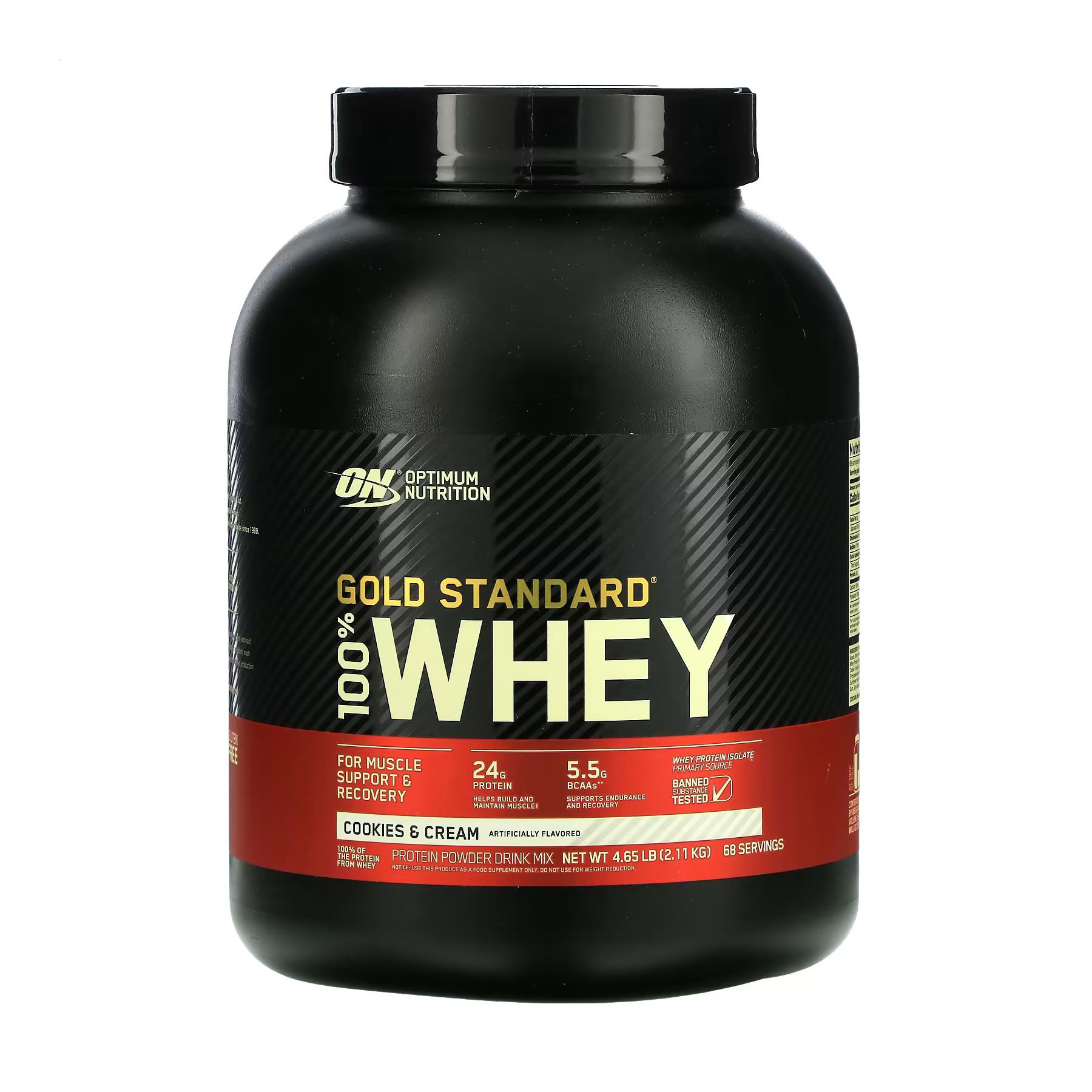 

Протеїн Optimum Nutrition 100% Whey Gold Standard Печиво та крем, в порошку, 2.11 кг