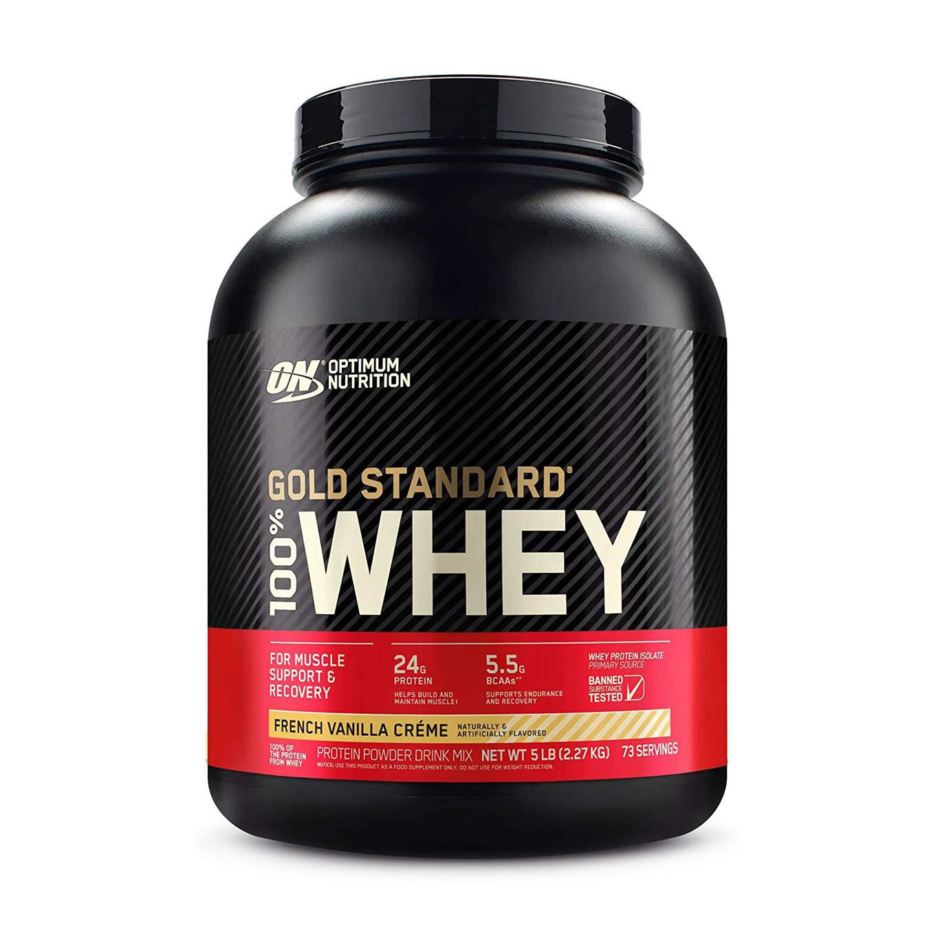 

Протеїн Optimum Nutrition 100% Whey Gold Standard Французький ванільний крем, в порошку, 2.27 кг