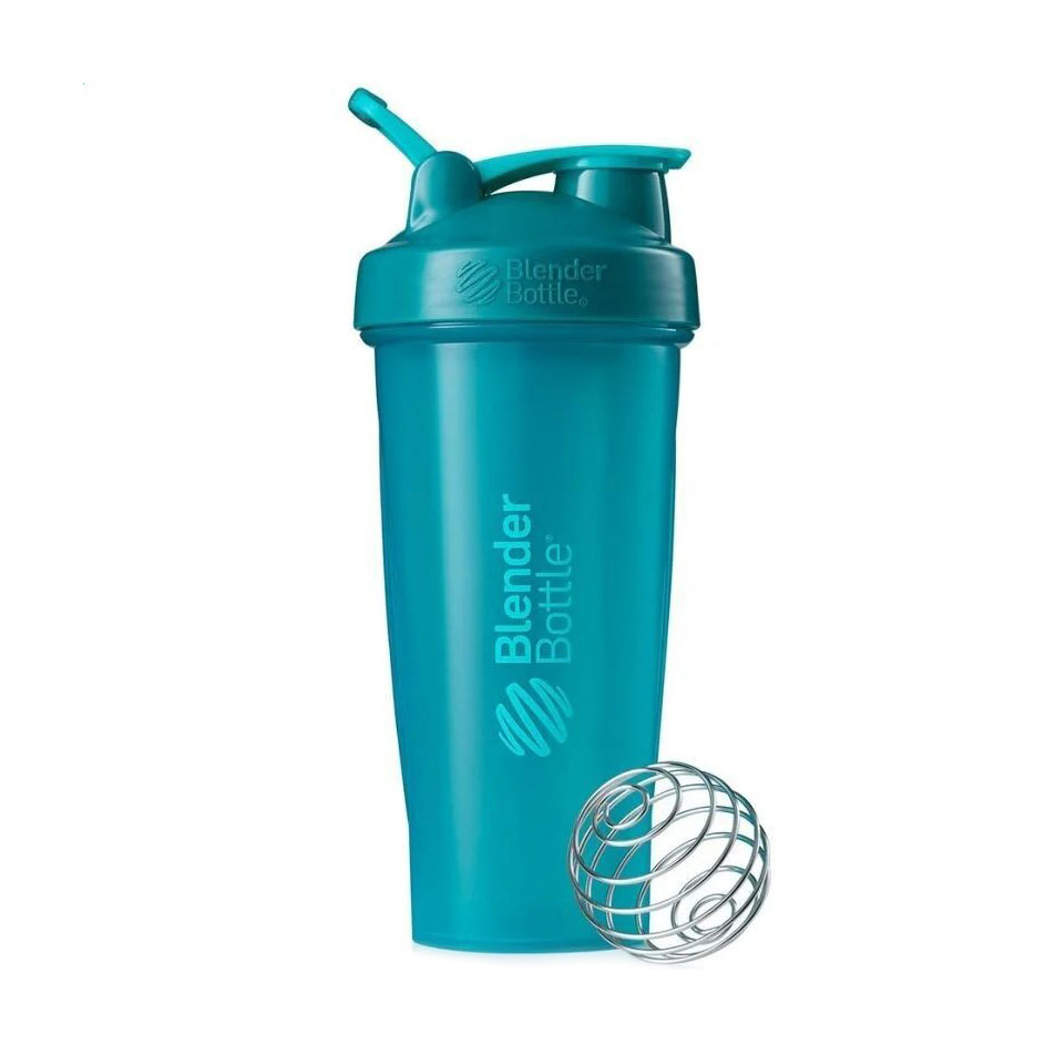 

Шейкер BlenderBottle Classic Синьо-зелений, з кулькою, 820 мл