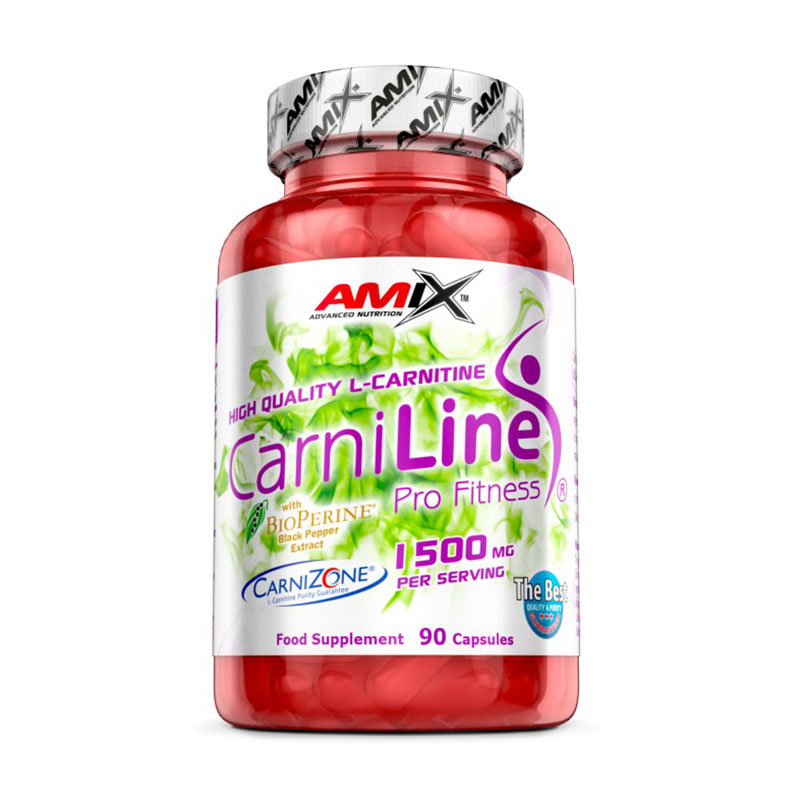 

Жироспалювач L-Карнітин Amix Nutrition CarniLine Pro Fitness 1500 мг, 90 капсул