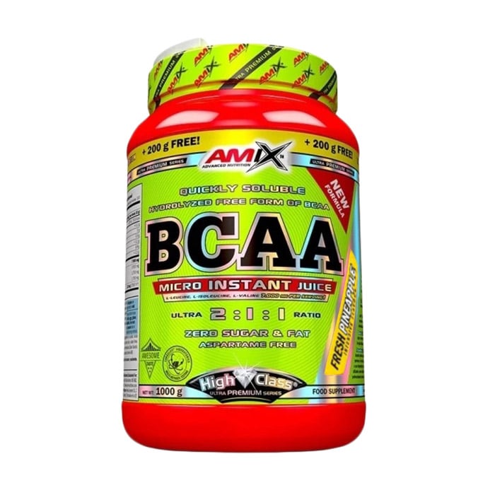 

Амінокислота Amix Nutrition BCAA Micro Instant Juice 2:1:1 Ананас, в порошку, 1 кг