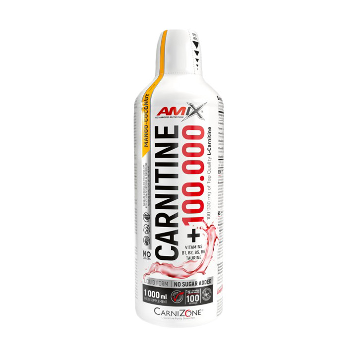 

Карнітин Amix Nutrition CarniZone Carnitine 100000 мг, Манго-кокос, в рідині, 1 л