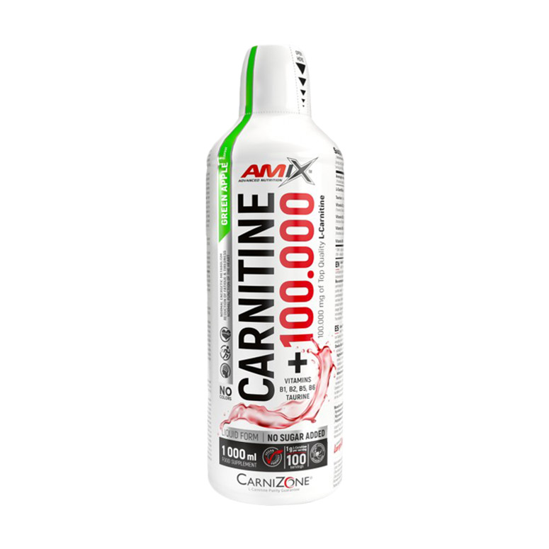 

Карнітин Amix Nutrition CarniZone Carnitine 100000 мг, Зелене яблуко, в рідині, 1 л