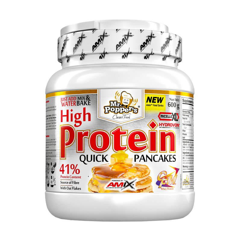

Млинці з високим вмістом протеїну Amix Nutrition Mr.Popper's High Protein Pancakes Шоколад-кокос, в порошку, 600 г