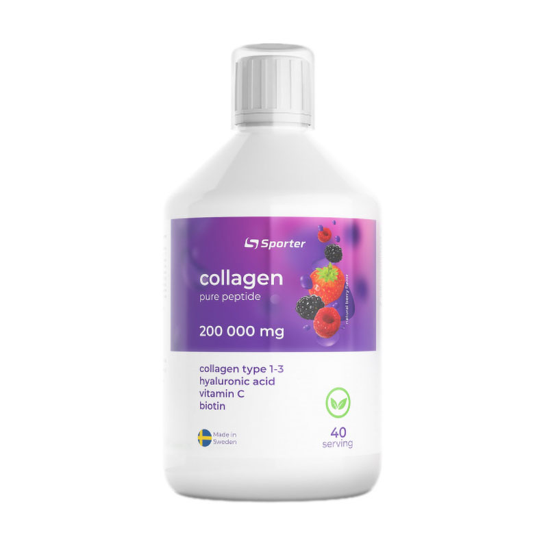 

Колаген у формі пептидів Sporter Collagen Peptide 200000 мг, Лісові ягоди, в рідині, 500 мл