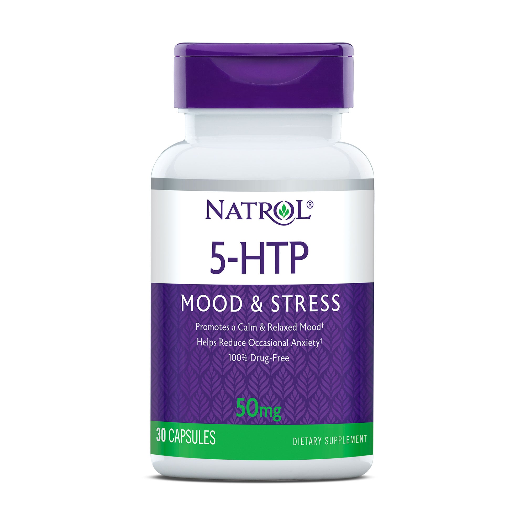 

5-Гідрокситриптофан Natrol 5-HTP Mood & Stress 50 мг, 30 капсул