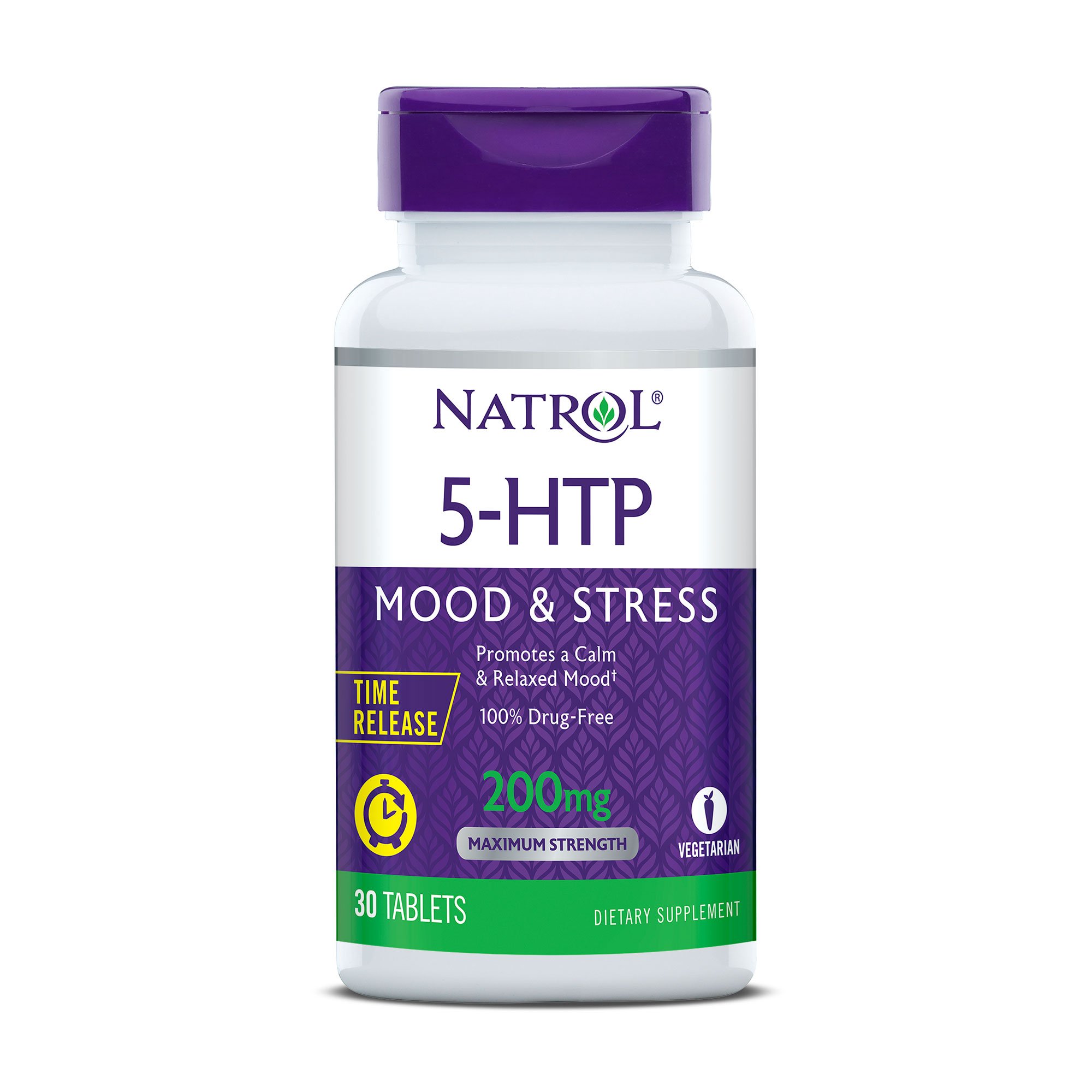 

5-Гідрокситриптофан Natrol 5-HTP Mood&Stress 200 мг, 30 таблеток