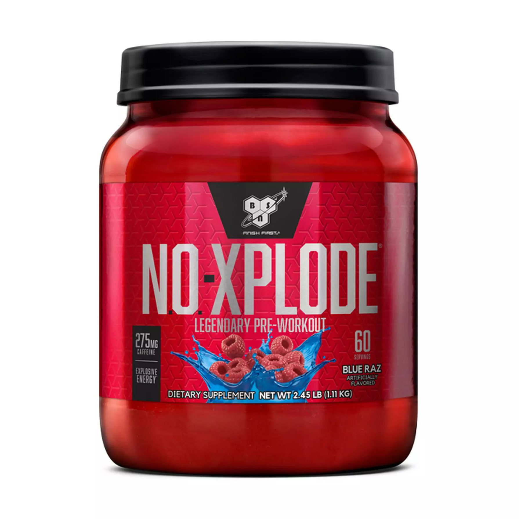 

Передтренувальний комплекс BSN N.O.-Xplode 3.3 Pre-Workout Блакитна малина, в порошку, 1.11 кг