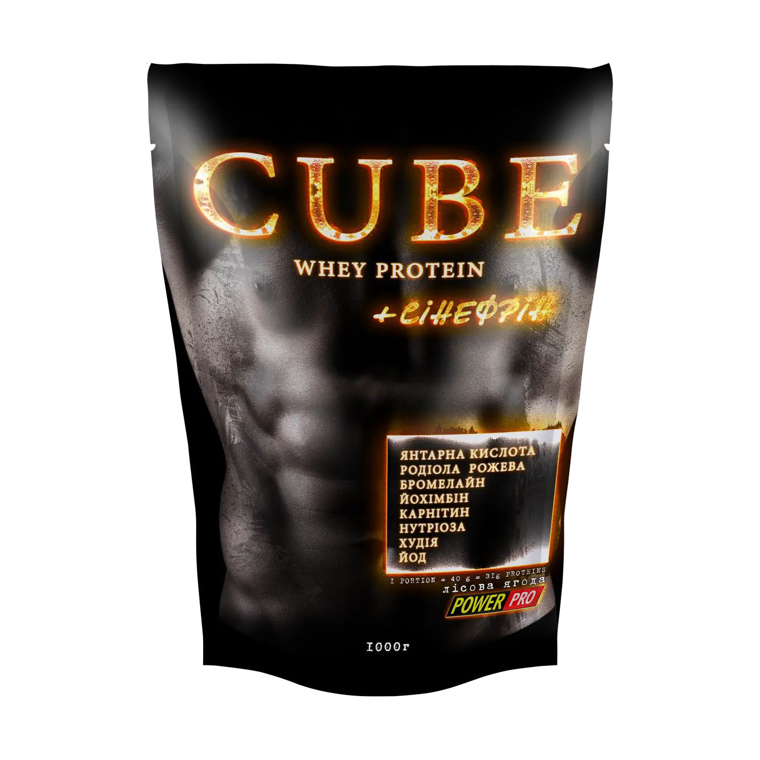 

Протеїн Power Pro Cube Лісова ягода, в порошку, 1 кг