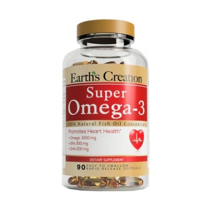 

Омега-3 Earth's Creation Super Omega-3 1000 мг, 90 капсул