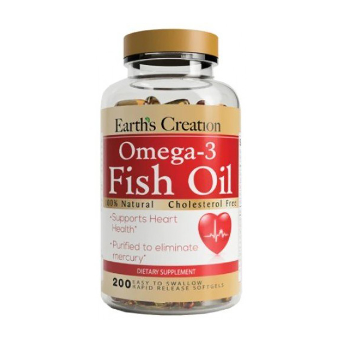 

Омега-3 Earth's Creation Omega-3, 1000 мг, 200 капсул